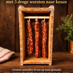 ambachtelijk worstenrekje met drie hollandse worsten naar keuze